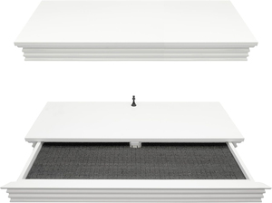 Estante de Almacenamiento Moderno para Dormitorio u Oficina, Estante Flotante de Pared con Compartimento Oculto, Estante de Madera con Cajón Oculto para Armas - Product Image 2