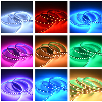Bande lumineuse LED RGB BUYWIN, étanche, PVC IP65, 12V/24V, SMD5050, 60 LED/m, 5M, dimmable, Ra80, garantie 2 ans