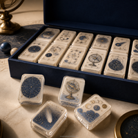 Jeu de Mahjong Automatique Pliable Haut de Gamme, Moderne et Luxueux, en Acrylique Brillant Effet Écaille de Tortue, Résistant aux Rayures, 4 Tuiles