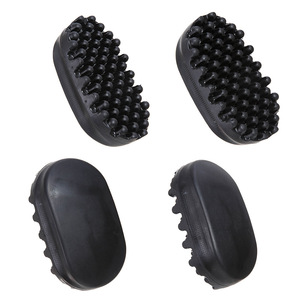 Brosse à boucler en silicone de forme oblongue pour le coiffage des cheveux avec poils torsadés, design compact et portable - Product Image 5