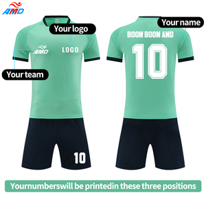 Hoge Kwaliteit Polyester Voetbal Kit Custom Voetbal Jersey Naam Afdrukken Top Stijl-Geen Logo Blanco Teamnaam Direct Groothandel China - Product Image 2