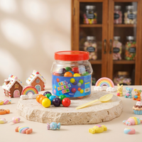 Chewing-gum en boules colorées aux saveurs de fruits assorties, pot de 50 pièces pour les fêtes d'enfants, fabricants de chewing-gum