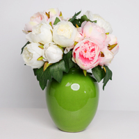 Harga Pabrik 31cm Bunga Peony Buatan Realistis Buket Peony Sutra Grosir Bunga Palsu untuk Dekorasi Rumah Pesta Pernikahan