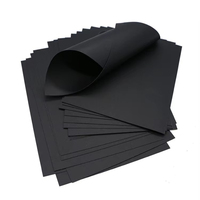 Hojas de Cartón Reciclable Ecológicas Negras con Tamaño Personalizado para Cubiertas de Papelería, Carpetas de Archivo y Productos de Oficina