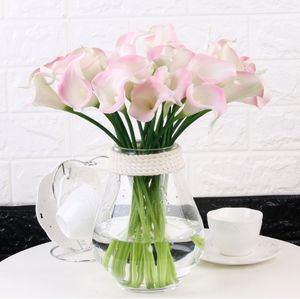 Faux Calla Lily Bouquet Grande Taille PU Fleur Décorative Artificielle pour la Fête des Mères Pâques Halloween Décorations - Product Image 1