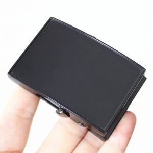 Canvas Web Belt Estilo Militar Preto Em Branco Roller Belt Buckle - Product Image 5