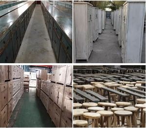 Wholesale European Style Distressed Furniture <strong>Rustic</strong> Reclaimed Wood Shabby Chic Display Glass <strong>Cabinet</strong> - Product Image 6