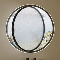Ventana Circular Giratoria de Aleación de Aluminio KT Creative para Exteriores con Diseño Moderno, Características Impermeables y a Prueba de Polvo