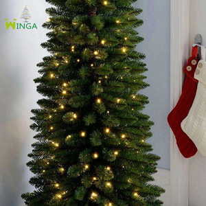 Nouveau design, <span class=keywords><strong>sapin</strong></span> de Noël artificiel LED pré-éclairé, type « crayon », 7 pieds, en <span class=keywords><strong>sapin</strong></span> majestueux, disponible en OEM et échantillon - Product Image 4