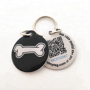 Etiqueta de Identificación para Mascotas con <span class=keywords><strong>Collar</strong></span> de Cuero Auténtico Personalizado, Etiqueta de Identificación para Perros con Código QR Antipérdida, Etiqueta de Metal para Mascotas - Product Image 2