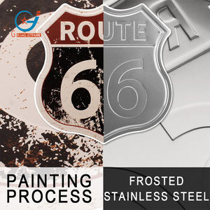 ป้ายดีบุกนูนพิมพ์สีเต็มรูปแบบโลหะสังกะสีเส้นทาง<span class=keywords><strong>66</strong></span>ป้ายโลหะ - Product Image 2