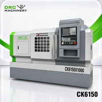 Tour CNC horizontal CK6150 à lit plat, 2 axes, pour tournage de métaux, avec système de commande GSK