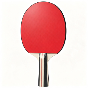 Raquette de tennis de table professionnelle, écologique, durable, en bois massif à 1 couche, avec caoutchouc à picots longs, éponge de 1,8 mm, poignée horizontale - Product Image 1