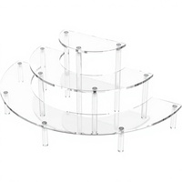 Présentoir Rotatif à 3 Niveaux en Acrylique Amovible pour Cupcakes, Organisateur de Parfums et Présentoirs pour Objets de Collection et Figurines