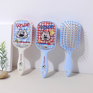 Cepillo de Pelo con Cojín de Aire y Diseño de Cachorro con Arena Movediza, Portátil, para Masaje del Cuero Cabelludo, para Viajes y Uso en Casa - Product Image 1