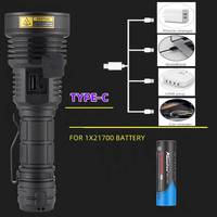 Linterna LED Potente Alonefire SV43 3 X SST40 30W, Utiliza Batería Recargable 21700, Linterna Táctica para Camping al Aire Libre