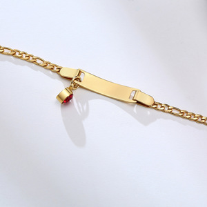 Bracelet bébé <span class=keywords><strong>en</strong></span> acier inoxydable plaqué <span class=keywords><strong>or</strong></span> DIY, personnalisable avec nom, cristaux/strass, forme géométrique tendance, idéal pour fêtes et cadeaux - Product Image 6