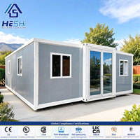 Maison conteneur préfabriquée extensible de 40 pieds et 20 pieds, 1, 2, 3, 4 ou 5 chambres, moderne, modulaire, type Granny Flat, vente en gros