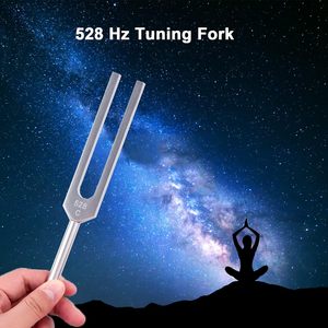 Tenedor de afinación de alta calidad de 528Hz, Solfeggio, reparación de ADN, instrumento Musical curativo, martillo de silicona, paño de limpieza - Product Image 2
