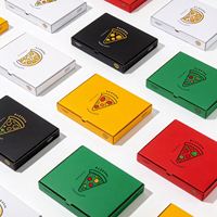 Boîte à pizza en papier kraft personnalisée XJY, emballage jetable de qualité alimentaire pour restaurants et petites entreprises