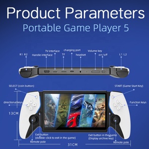 Hc8000 Xách Tay Retro Trò Chơi Giao Diện Điều Khiển 7 Inch Được Xây Dựng Trong 30 + Mô phỏng 15000 Trò Chơi Duy Nhất Kép Máy Nghe Nhạc 64GB Cầm Tay Chơi Game Máy Nghe Nhạc - Product Image 5