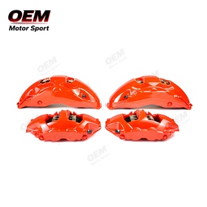 Mise à niveau complète du système de freinage rouge : étriers monobloc en fonte 10+4 pistons pour les modèles Porsche Performance - Product Image 6