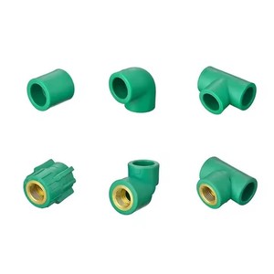 Offre Spéciale Pas Cher Plomberie PPR Raccords Vert PPR Coude Socker Tee Plug Union Cap PPR Tuyaux et Raccords - Product Image 1