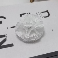 Produsen Bunga Anyelir Buatan 6 Lapis DIY, Kepala Bunga dari Kain Sutra Diameter 6cm, Sampel Kustom Diterima KNX-HP056