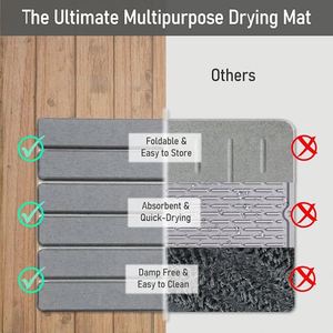 Rapid Water Folding Dish <b>Drying</b> Diatom Mud Foot Pad Diatomite Stone Diatomaceous Earth Foldable Bath Bathroom Floor Shower <b>Mats</b> - Product Image 6