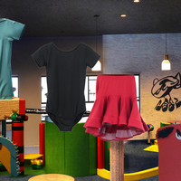 Ensemble haut et jupe de danse latine pour filles Daydance, en polyester, vêtements de danse d'entraînement pour enfants, vente en gros