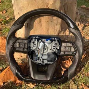 Volante de Cuero y Fibra de Carbono para <span class=keywords><strong>Toyota</strong></span> F10 F20 X5 X6 X4 F30 F32 F33 F34 F35 X3 F25 F36 F80 F22 F23 E46 E90 E60 - Product Image 1