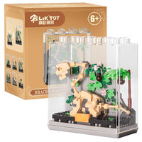 Ensemble de blocs de construction dinosaures tendance : Kit DIY squelette de Brachiosaurus en briques, jouets empilables pour vitrine et décoration de table