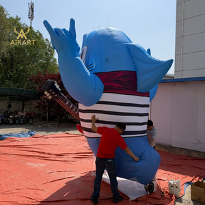 Famoso Músico Tiburón Inflable de Estilo <span class=keywords><strong>Rock</strong></span> con <span class=keywords><strong>Guitarra</strong></span> para Festivales de Música <span class=keywords><strong>Rock</strong></span> en la Playa, Actuaciones en Vivo en Praderas - Product Image 3