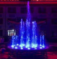 Equipo Completo para Fuentes Musicales, Fuente de Piso Seco con Superficie de Acero Inoxidable, Fuente Danzante de Colores