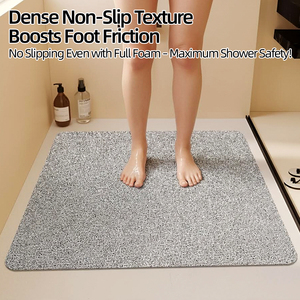 Tapis de bain rectangulaire en PVC massif 60x60cm, style européen moderne, antidérapant, facile à nettoyer, drainage rapide, livraison rapide UE (Pologne) - Product Image 2