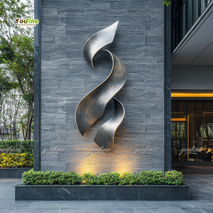Statua Moderna Astratta in Acciaio Inossidabile per Esterni, Scultura <span class=keywords><strong>da</strong></span> Parete - Product Image 2