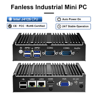 Mini PC Industrial Sin Ventilador Intel Celeron J4125 N5095, Doble NIC/4 Puertos Ethernet RJ45, 4K, Doble LAN, Nuc Computer, Funcionamiento Continuo 24x7