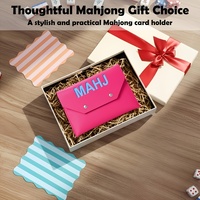 Pochette magnétique pour Mahjong, sac de rangement portable pour les tuiles et les dés de Mahjong américain, accessoires de jeu de Mahjong de voyage