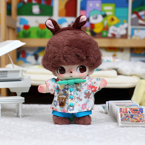 Dimoo Doll Clothes <b>Vinyl</b> Plush Keychain <b>Raincoat</b> Green Hooded Summer Outfit For Small Pendant Toys - Product Image 4