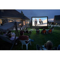 Layar Film Tiup Outdoor Tertutup Rapat, Layar Proyektor Tiup dengan Tenda untuk Penggunaan Film di Rumah
