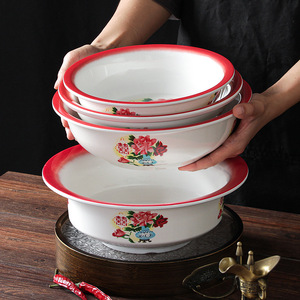 Juego de Tazones de Melamina Xiangyuan, Imitación de Porcelana, Tazones Grandes para Sopa de Fideos, Uso Comercial en Restaurantes - Product Image 1