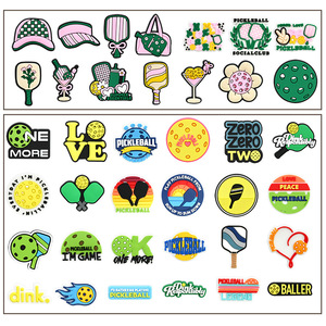 Decoraciones de zapatos DIY de goma suave de PVC Pickleball, dijes de zapatos de paleta con agujero de hebilla transfronteriza - Product Image 2