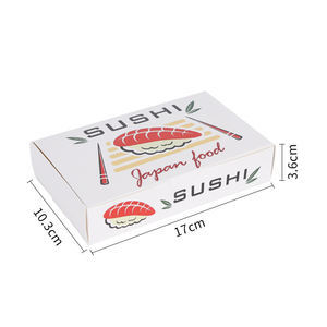 กล่องกระดาษพิมพ์ลายนูนสำหรับห่ออาหารกล่องซูชิการ์ดสีขาวขนาดออกแบบโลโก้ได้ตามต้องการ - Product Image 5
