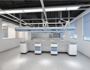 Tavolo Centrale per Laboratorio, Banco a Isola, Banco a Parete per Chimica, Fisica e Biotecnologie con Porta Reagenti - Product Image 2