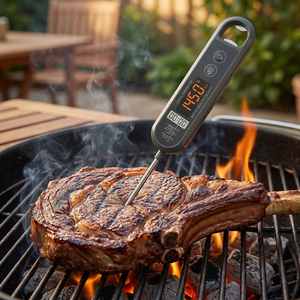 Thermomètre numérique instantané pour viande, steak, fumage, barbecue, four, avec minuterie intégrée, personnalisable en usine - Product Image 2
