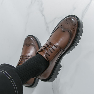 New British Casual Luxury Handcrafted Men's Oxford Leather Waterproof Evergreen Formal <b>Slip</b>-<b>On</b> <b>Shoes</b> Wedding Office Professional - Product Image 4