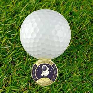 Ensemble de marqueurs de balle de golf en émail de qualité supérieure avec clip magnétique pour chapeau, marqueurs de balle de golf en métal dans une boîte en étain dorée, logo personnalisé - Product Image 5
