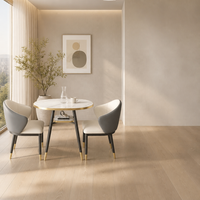 Ensemble table à manger en cuir blanc Offres Spéciales pour réunions et dîners