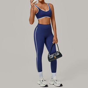 Conjunto Deportivo Informal de Secado Rápido para Mujer, para Deportes al Aire Libre, Conjunto de Yoga Color Nude con Top Corto <span class=keywords><strong>Ajustado</strong></span> de Punto - Product Image 4