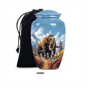 Vente chaude Mammoth Memorial Urne Funéraire Paix Éternelle Lieu De Repos Urne Crémation Pour Cendres Humaines Avec Sac De Velours Gratuit - Product Image 1